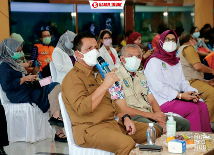 Suasana saat kegiatan Vaksinasi Dosis III Tenaga Kesehatan